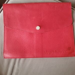 Shinola Red Leather Clutch,wristlet  Bag